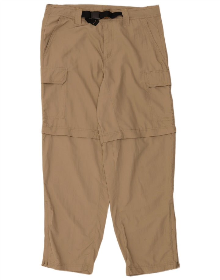Męskie proste spodnie cargo EDDIE BAUER W34 L30 Beżowy nylon