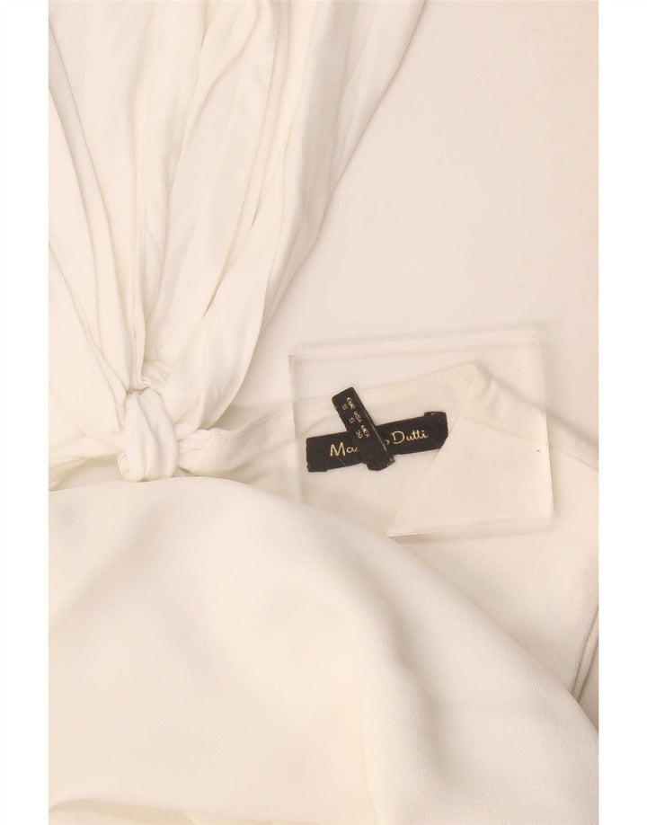 Sukienka damska Massimo Dutti bez rękawów, regularna, typu shift UK 10, mała, biała