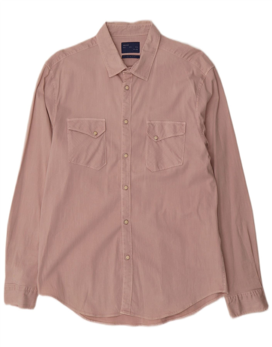 Koszula męska Zara Slim Fit XL, różowa, bawełniana