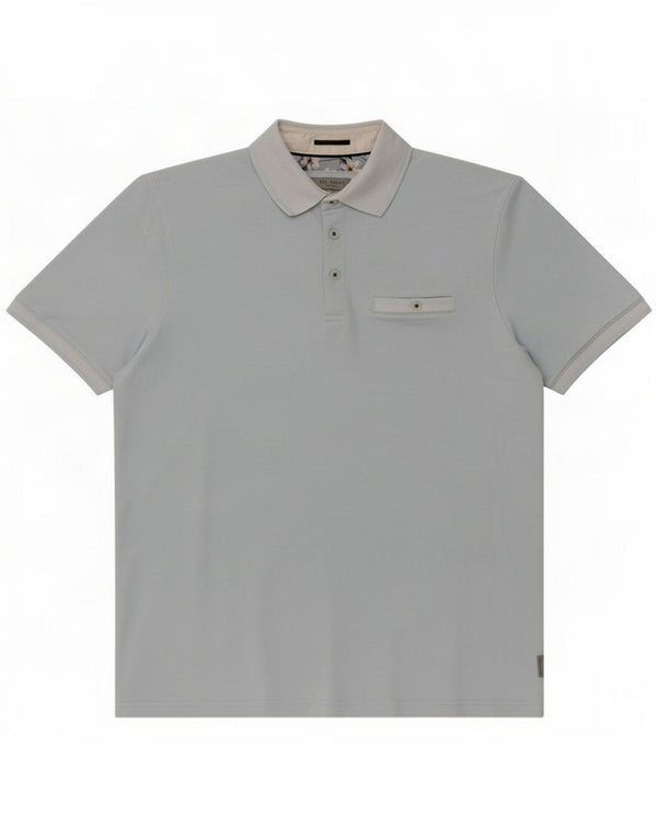 Męska koszulka polo Ted Baker, rozmiar 5 XL, niebieska z modalu