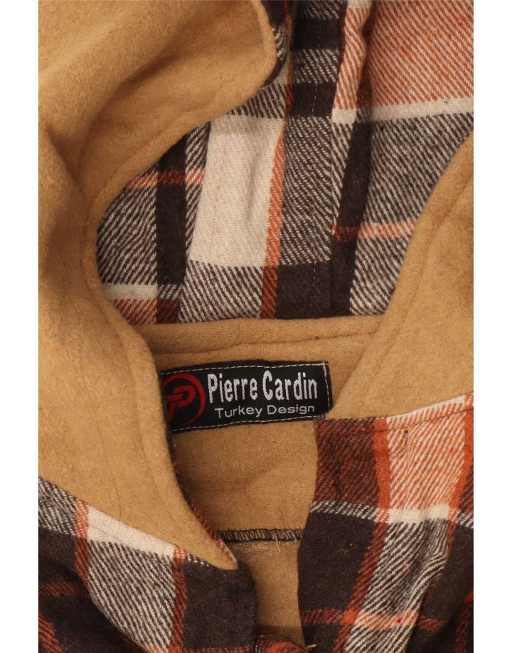 Damska koszula wierzchnia Pierre Cardin, flanelowa, UK 14, średni brąz w kratkę