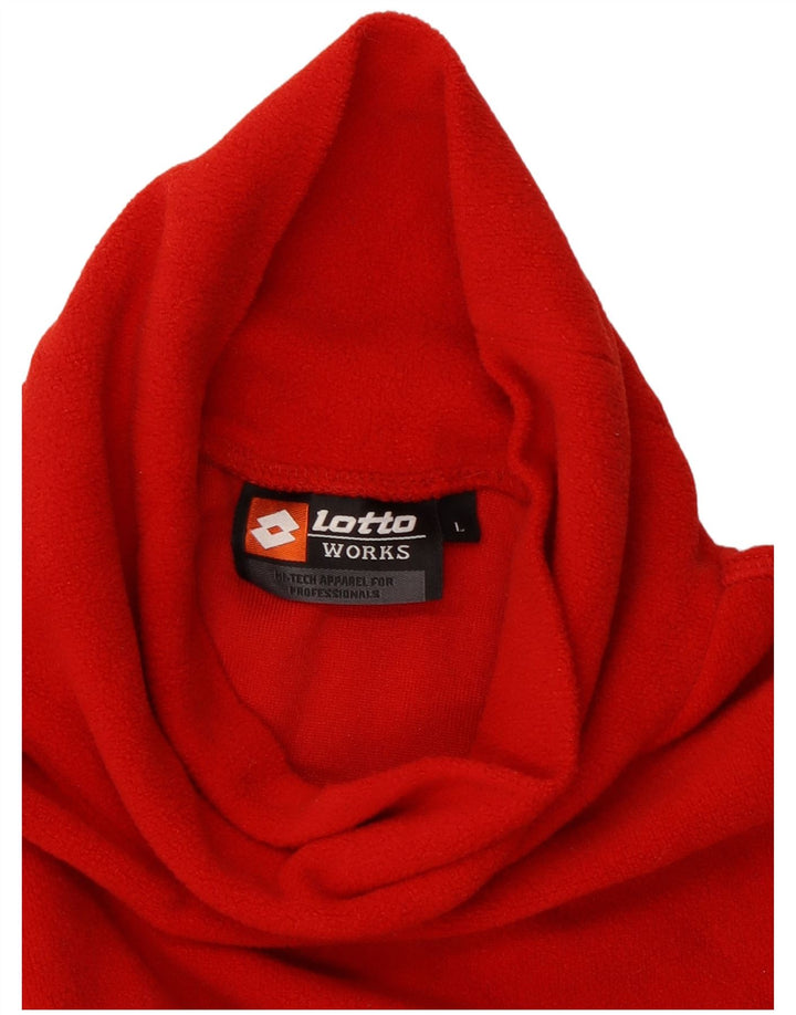 Męski sweter polarowy LOTTO, duży, czerwony, poliester
