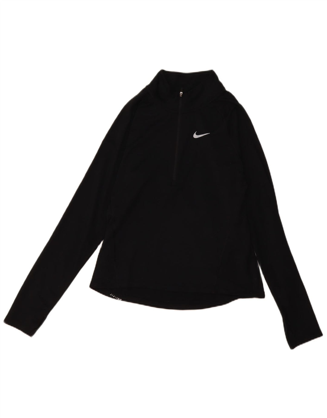 Damski dres Nike Dri Fit z zamkiem błyskawicznym na szyi, UK 10, mały, czarny