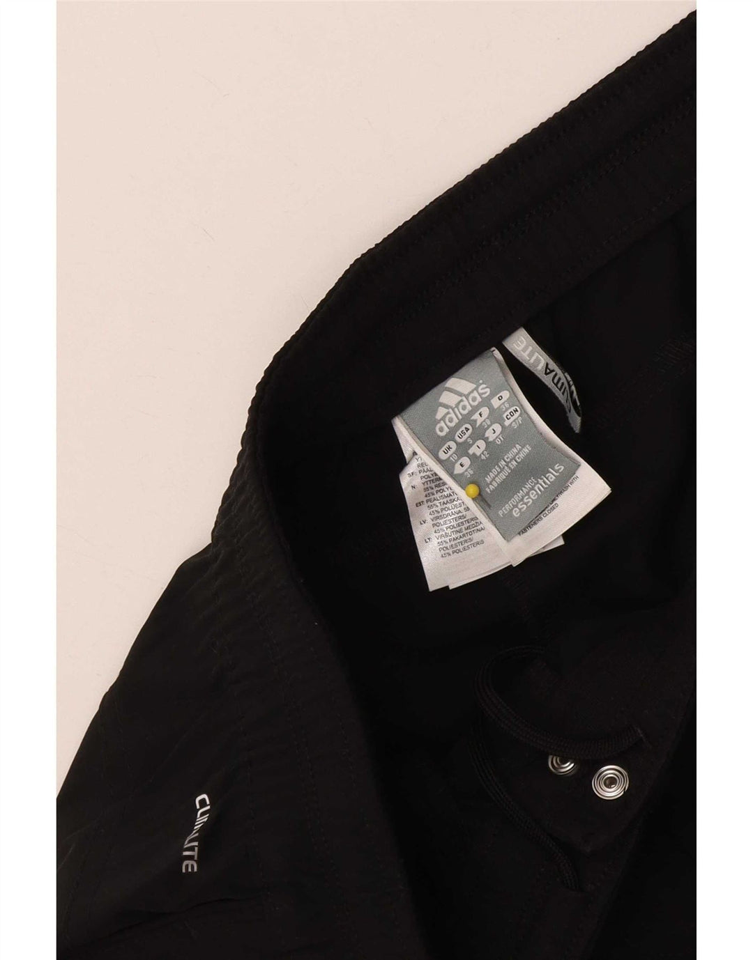 Damskie spodnie dresowe Adidas Climalite UK 10, małe, czarne, poliestrowe
