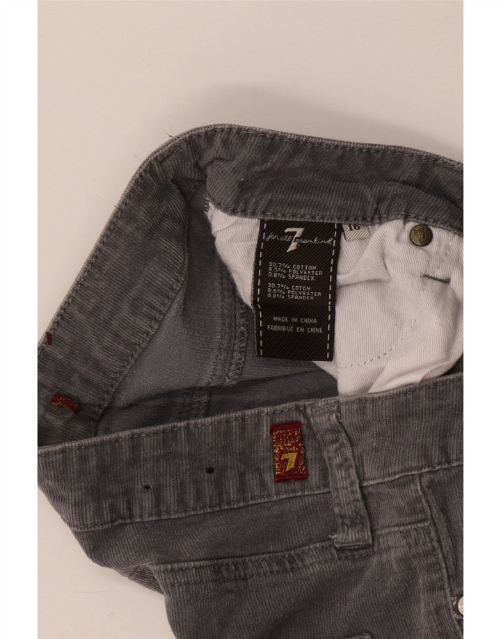 7 FOR ALL MANKIND Chłopięce proste sztruksowe spodnie 15-16 lat W32 L29 Szare