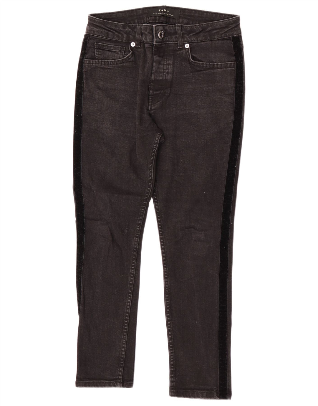Męskie jeansy Zara Cropped EU 38 Small W30 L24 Czarny blok kolorów