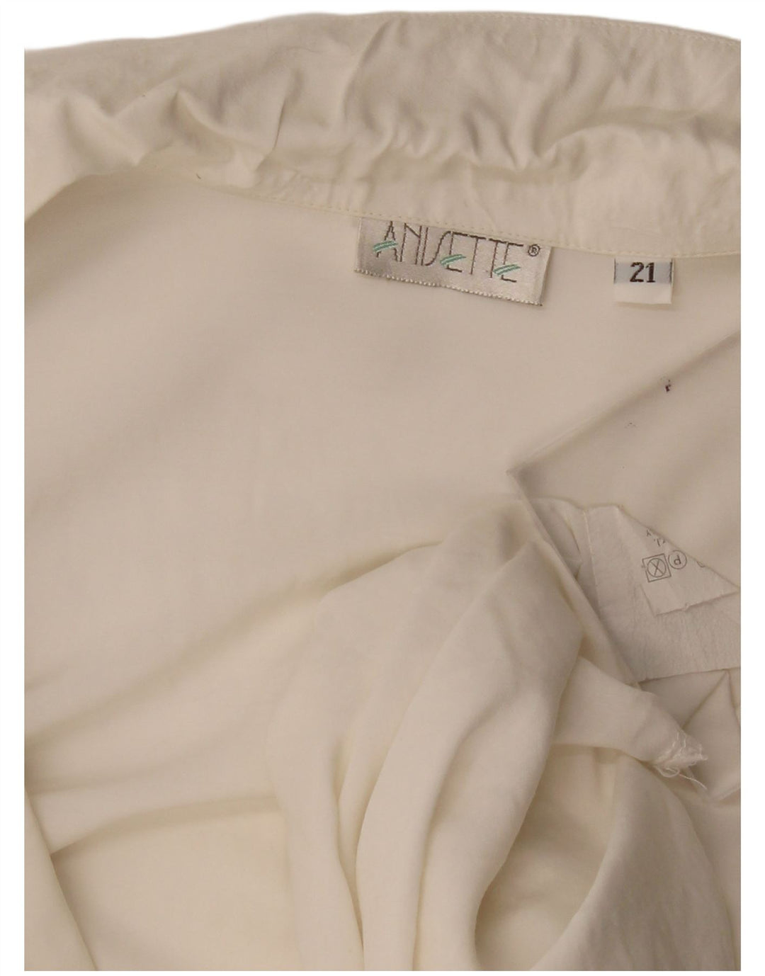 Bluzka damska z krótkim rękawem w stylu vintage, UK 18 XL, biała