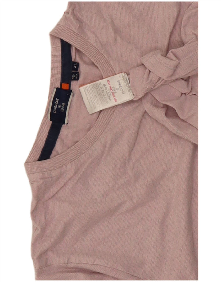 T-shirt męski Superdry XL, różowy, bawełniany