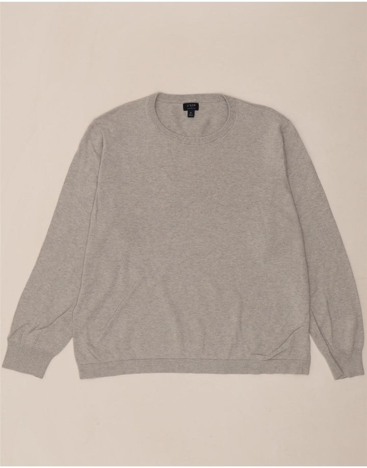 J. CREW Mens Crew Neck Jumper Sweater XL Grey Cotton Vintage J. Crew and Second-Hand J. Crew from Messina Hembry 