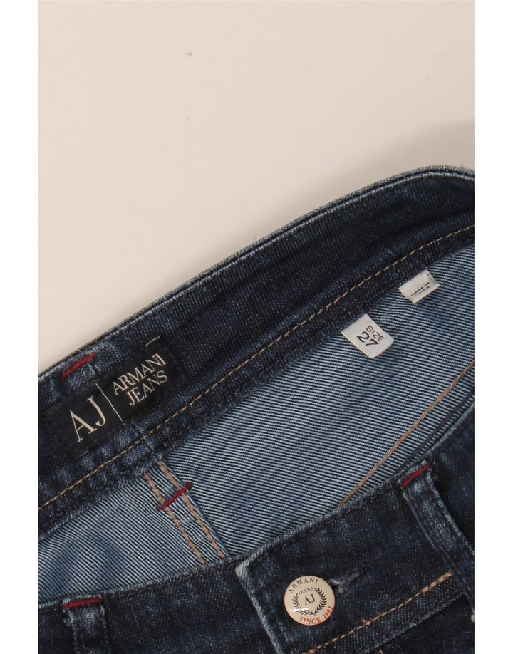 Damskie proste jeansy ARMANI W27 L28 granatowe