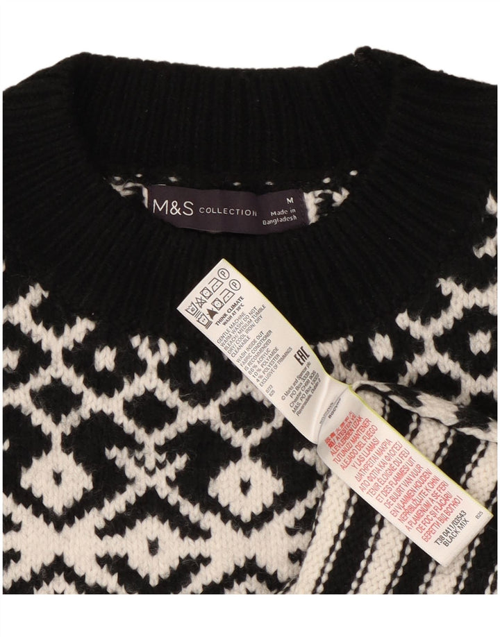 Sweter damski Marks & Spencer z okrągłym dekoltem, UK 14, średni czarny