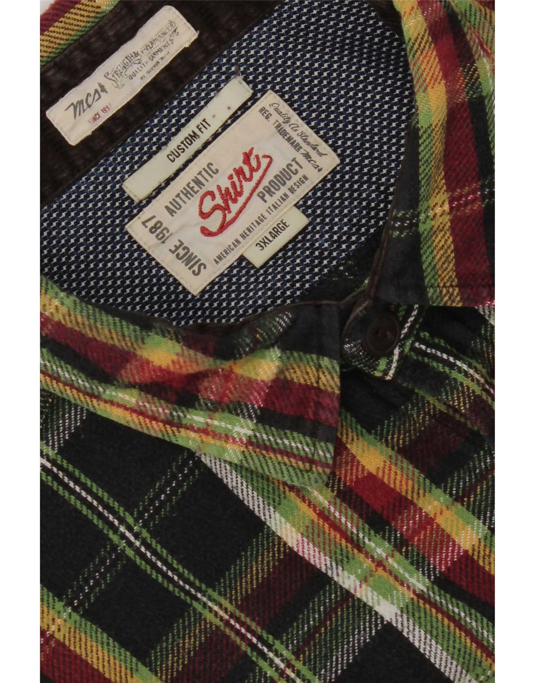Marlboro Classics Męska koszula flanelowa w kratkę o dopasowanym kroju 3XL w czarną kratkę