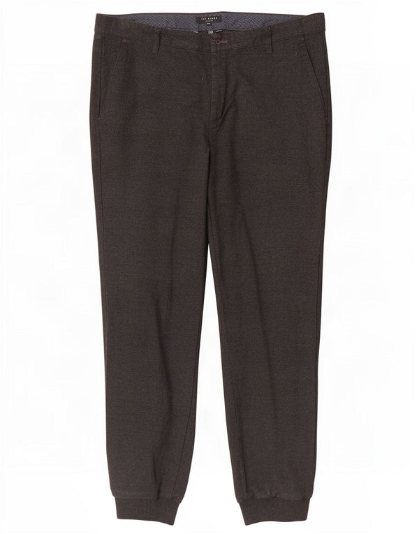 Męskie spodnie chino typu jogger Ted Baker W34 L30 Czarny poliester