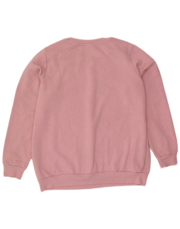 Damska bluza oversize Adidas Jumper UK 20/22 XL Różowa bawełna
