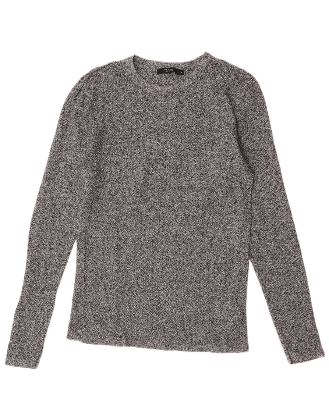 Męski top Jack & Jones z długim rękawem, średnioszary, bawełniany w cętki