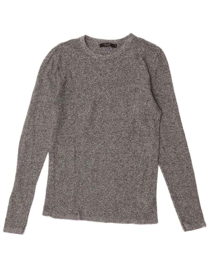 Męski top Jack & Jones z długim rękawem, średnioszary, bawełniany w cętki