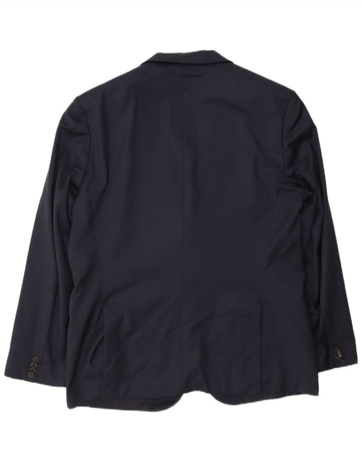 Męska marynarka zapinana na 2 guziki Hugo Boss EU 56 3XL Granatowa wełna