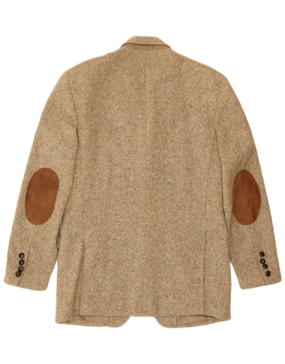 Męska marynarka zapinana na 3 guziki John Hanly&Co Ltd, UK 38, średnio beżowa, nakrapiana