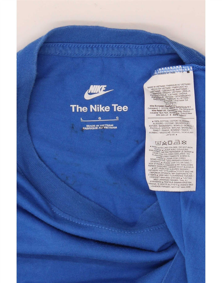 T-shirt męski Nike, duży, niebieski, bawełniany