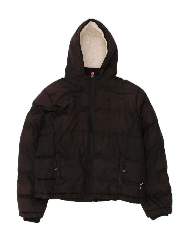 LEE COOPER Womens Hooded Padded Jacket UK 18 XL Black Polyester Vintage Lee Cooper and Second-Hand Lee Cooper from Messina Hembry 