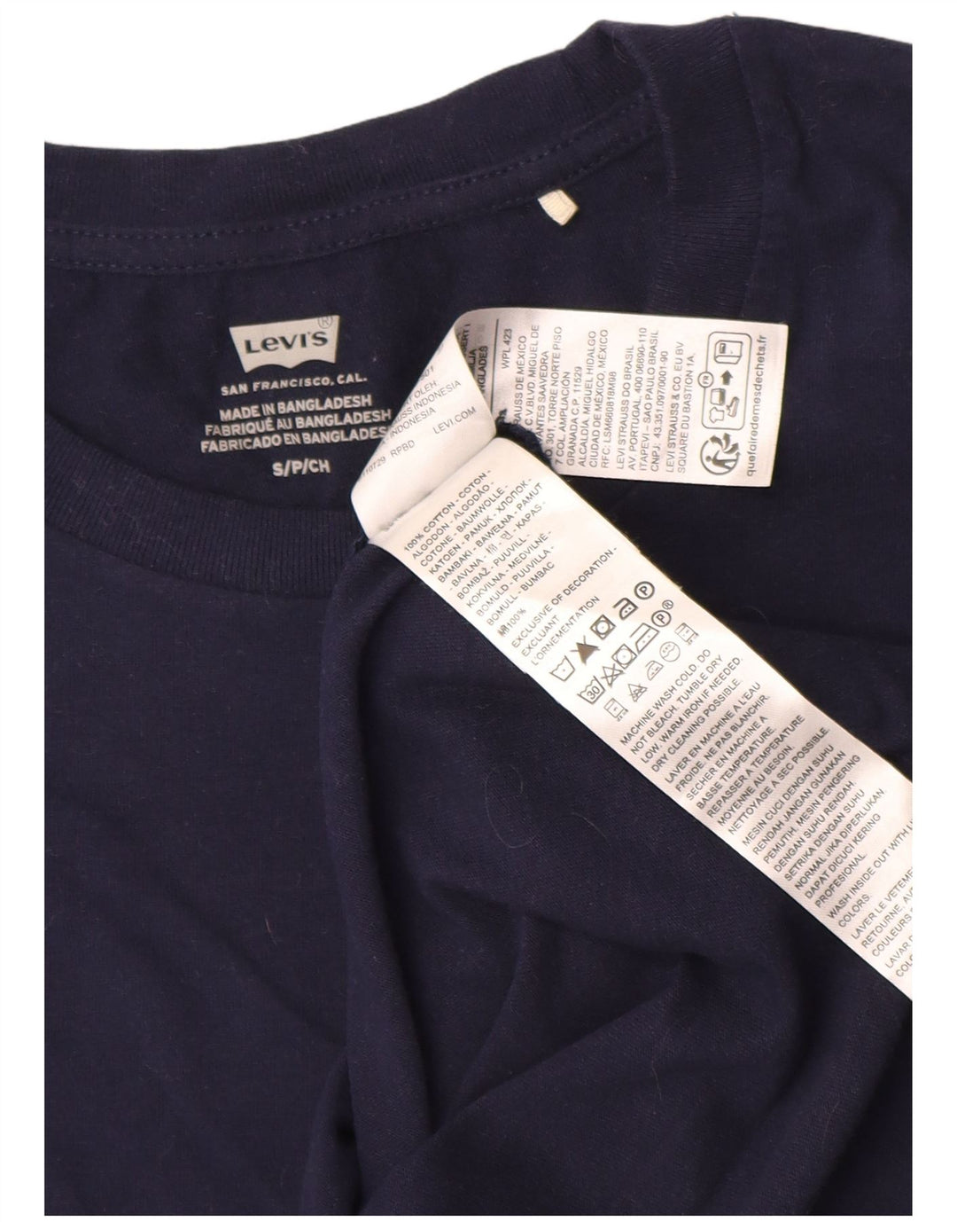 Koszulka damska Levi's Top UK 10, mała, granatowa, bawełniana