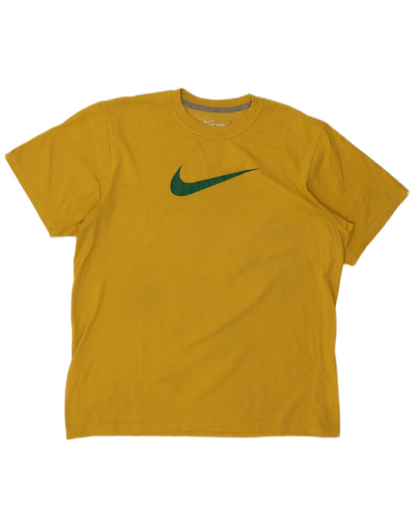 Męska koszulka Nike Dri Fit Graphic Top UK 42/44, duża, żółta