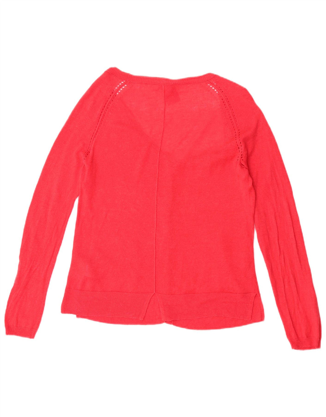 Damski sweter rozpinany White Stuff UK 12, średni czerwony lniany