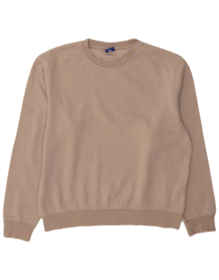 Męski sweter z grafiką Jack & Jones w kolorze średniego beżu, poliester