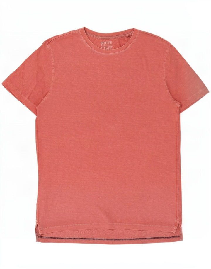 T-shirt męski White Stuff, mały, różowy, bawełniany w plamki