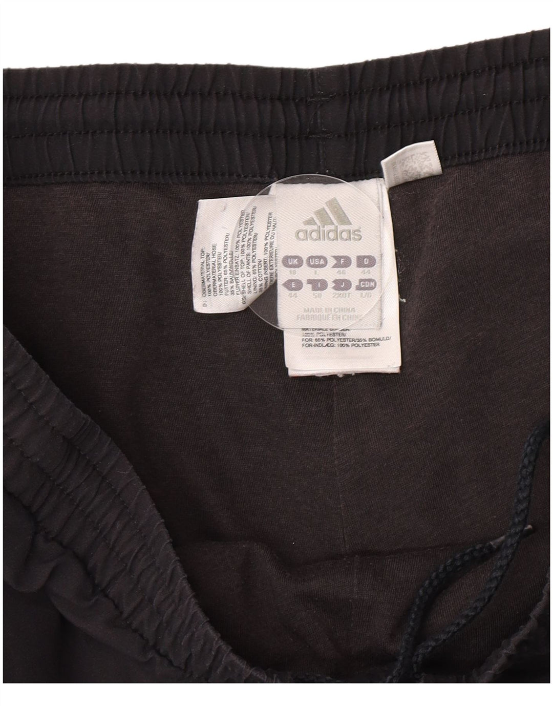 Damskie spodnie dresowe Adidas UK 18 XL, czarne, poliestrowe