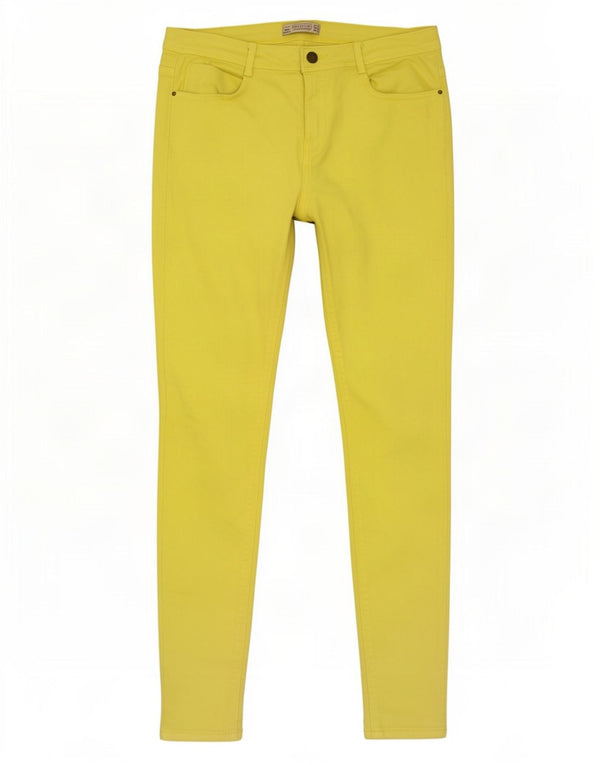Spodnie damskie Zara Trafaluc Skinny Casual EU 42 Large W32 L32 Żółte