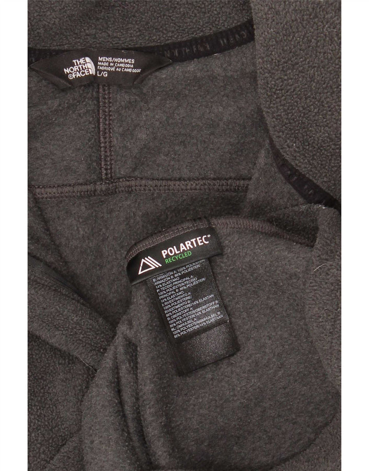 Męska kurtka polarowa The North Face UK 40, duża, szara, z blokami kolorów, z poliestru