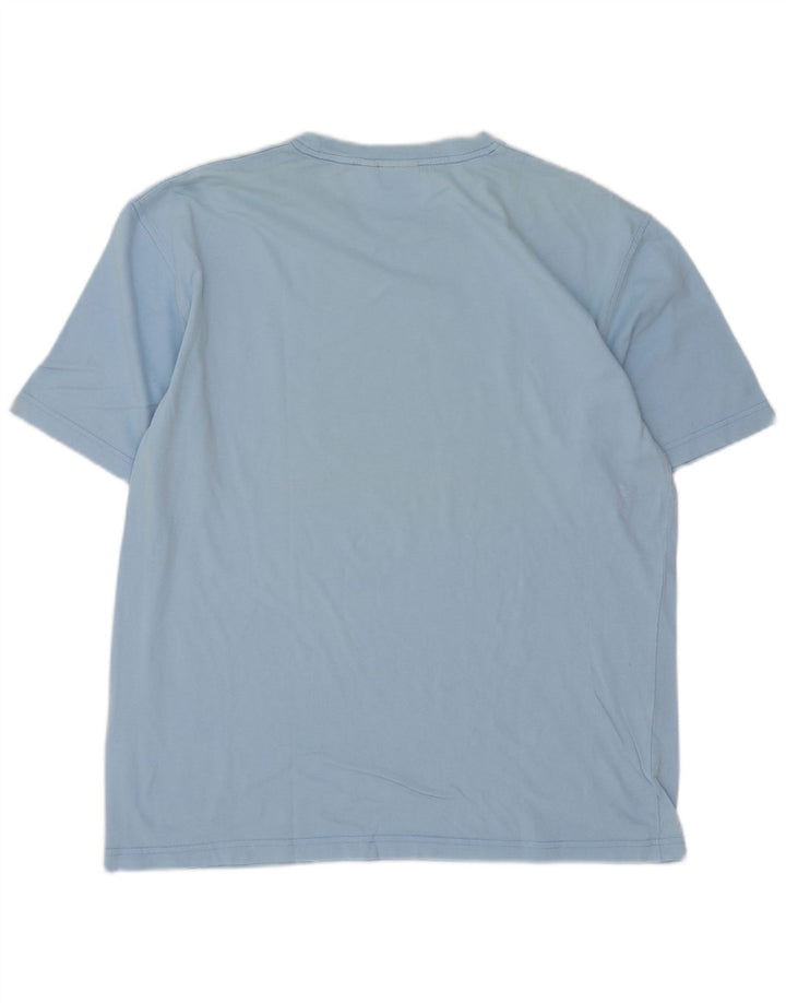 Męski T-shirt z grafiką Ellesse, duży, niebieski, bawełniany