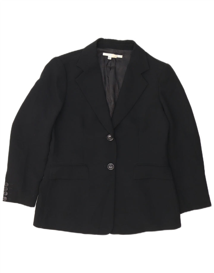 Damska marynarka Zara zapinana na 2 guziki EU 44 XL, czarny poliester