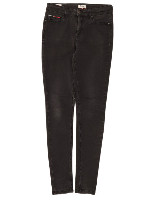 Damskie dżinsy rurki Tommy Hilfiger Mid Rise W28 L32 Czarna bawełna