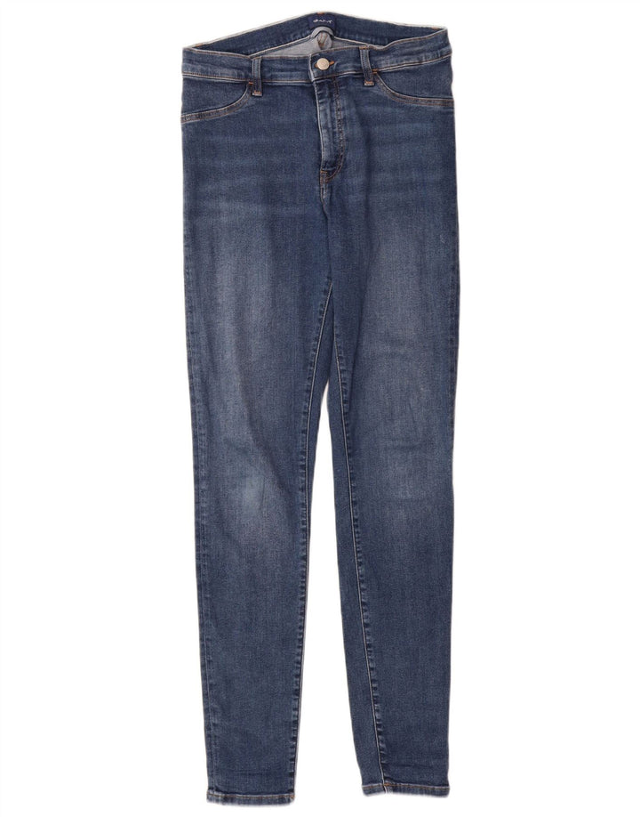 Damskie jeansy skinny Gant, średnie W28 L30, niebieskie, bawełniane