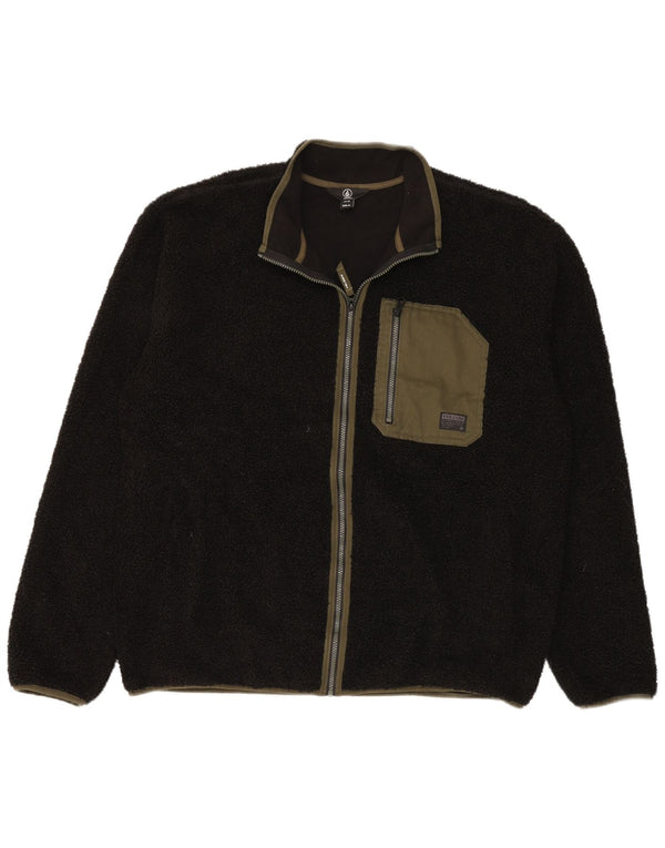 Męska kurtka polarowa Volcom UK 44 2XL Czarny poliester