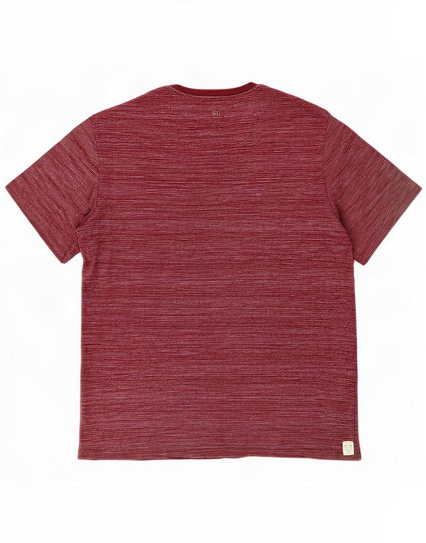 T-shirt męski Fat Face Top XL bordowy nakrapiany bawełniany