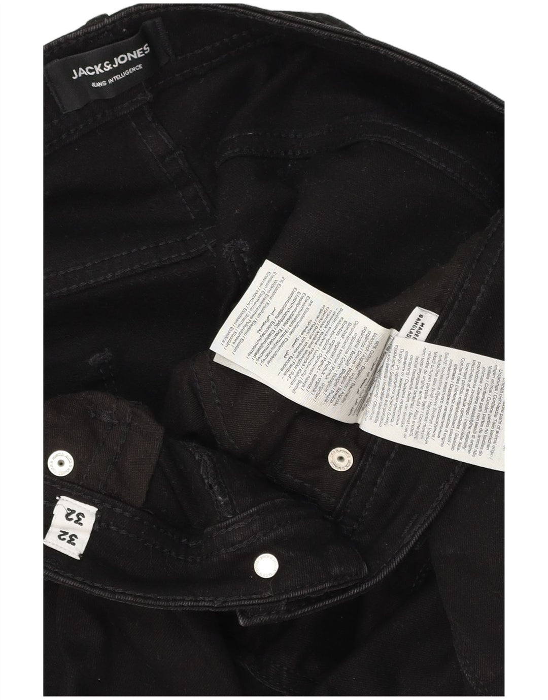 Męskie jeansy Jack & Jones GLENN Slim W32 L32 Czarne bawełniane