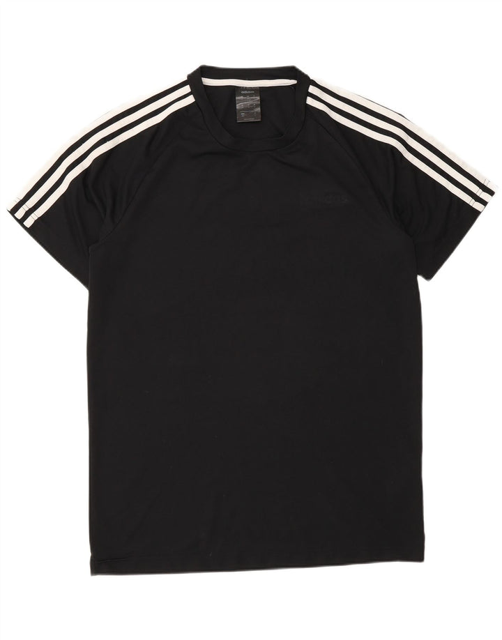 Adidas Męska koszulka Climalite Top, średnia, czarna, poliestrowa koszulka sportowa