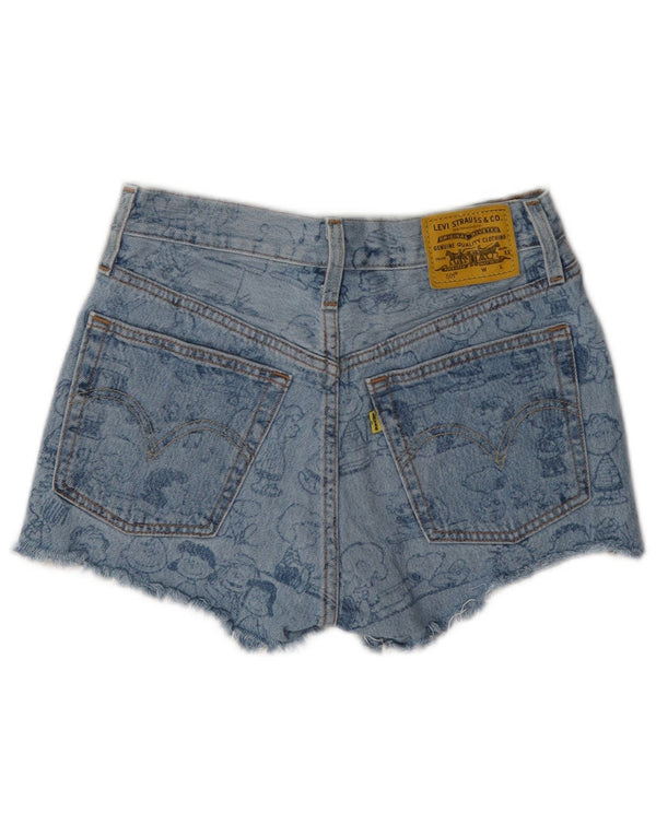 Damskie spodenki jeansowe Levi's Peanuts Graphic W24 XS Niebieskie, bawełniane