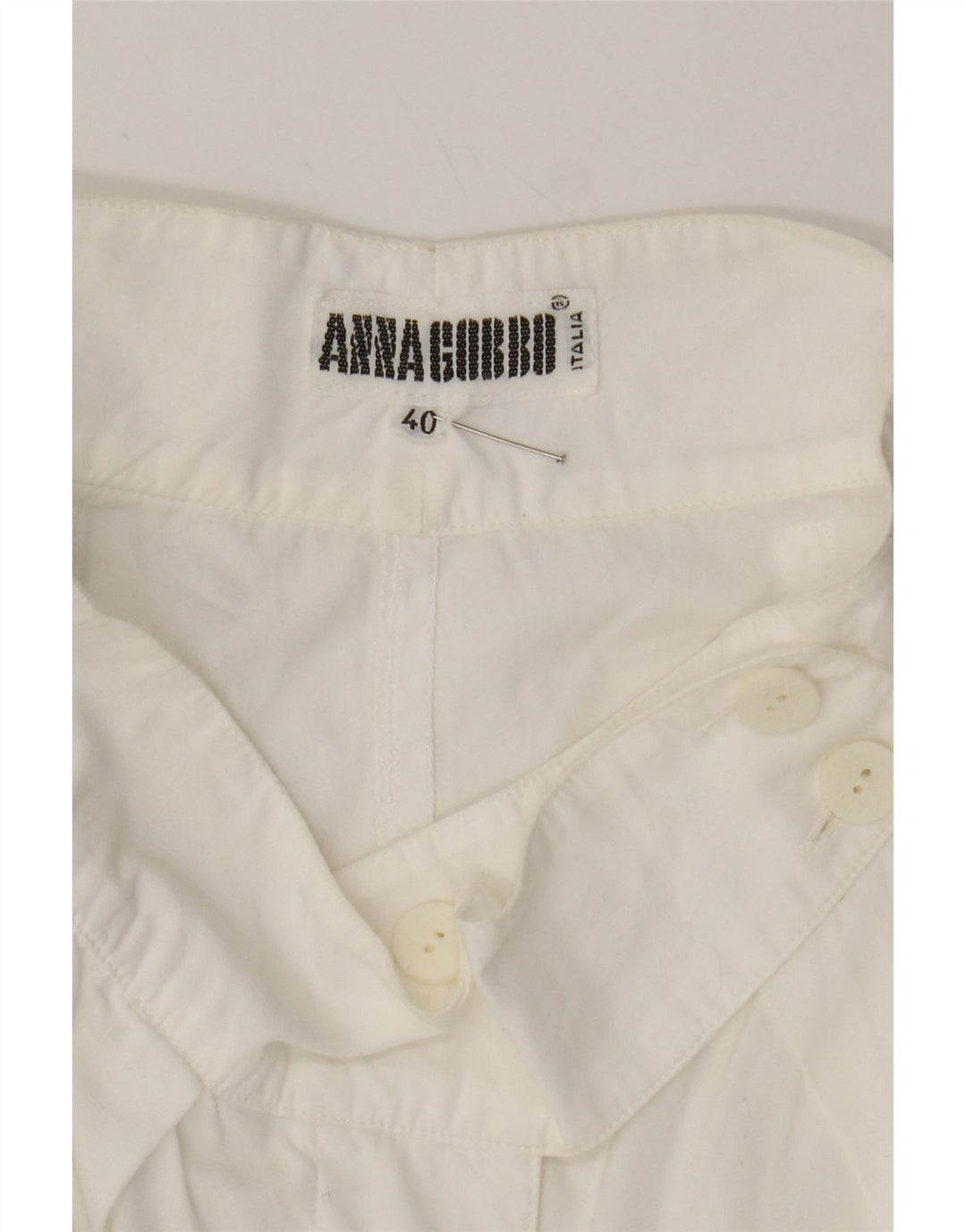 VINTAGE Womens Casual Shorts IT 40 Small W26  White Cotton Vintage Vintage and Second-Hand Vintage from Messina Hembry 