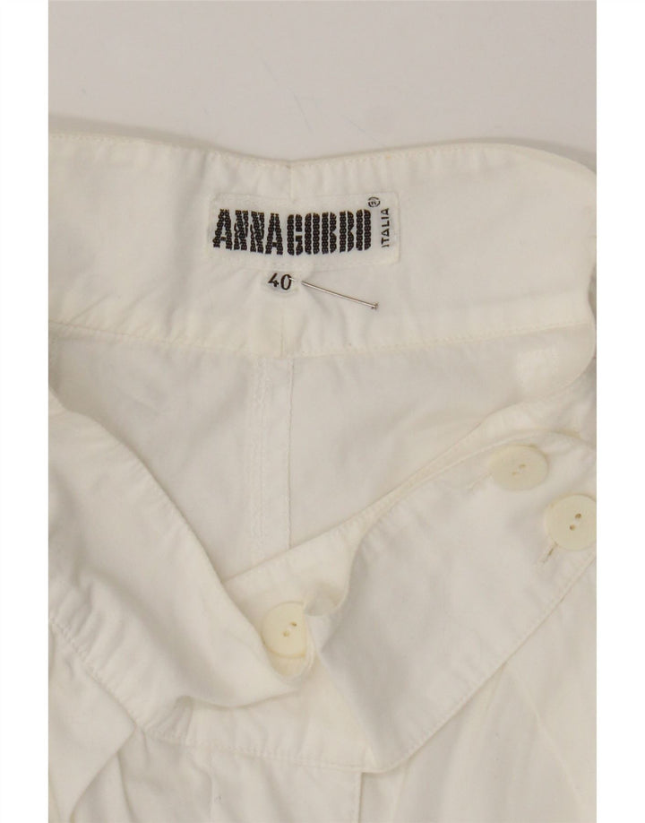 VINTAGE Womens Casual Shorts IT 40 Small W26  White Cotton Vintage Vintage and Second-Hand Vintage from Messina Hembry 