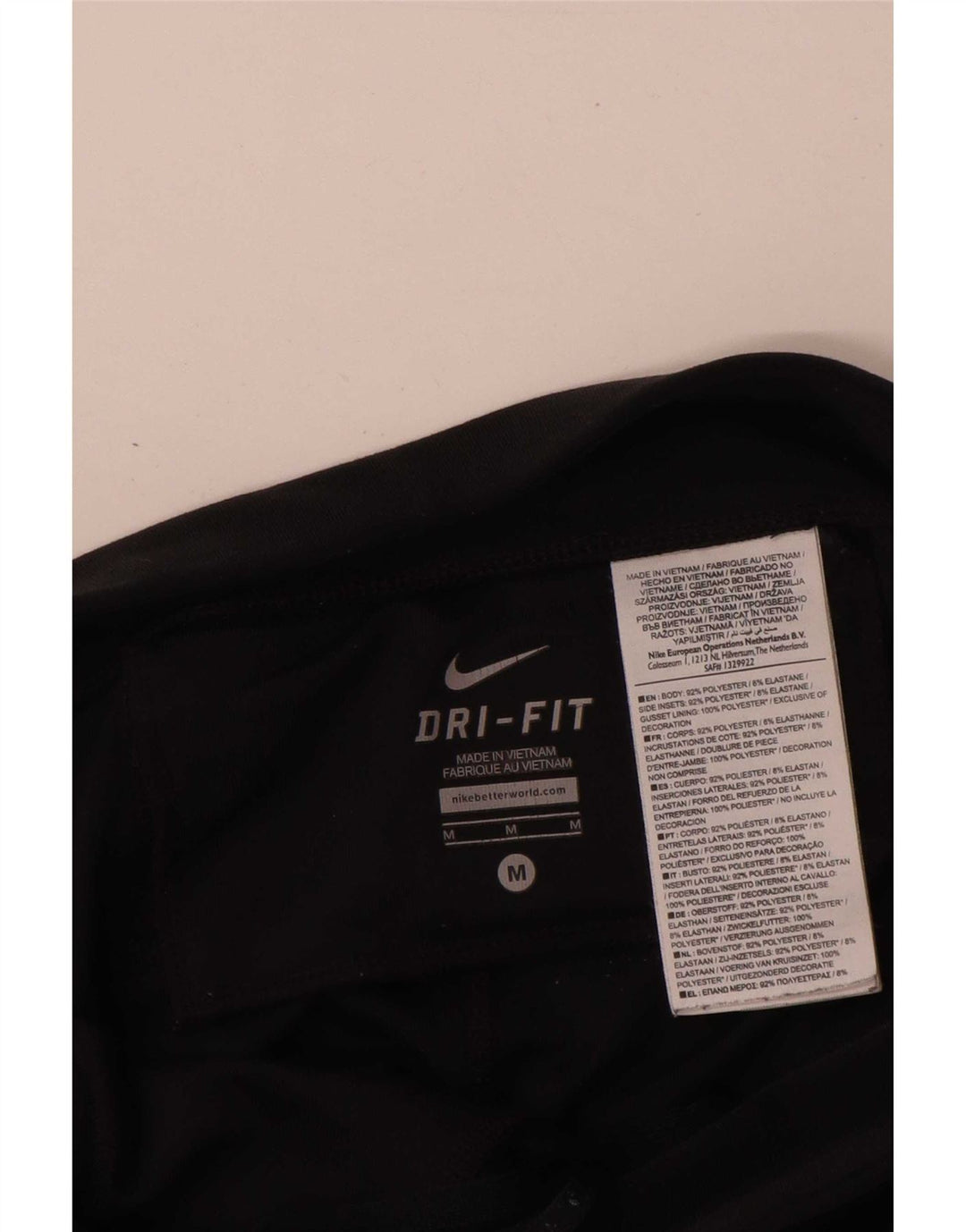 Damskie legginsy Nike Dri Fit UK 12, średni czarny poliester