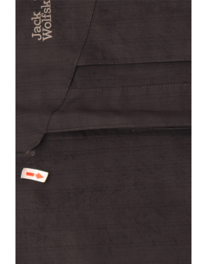 Męska kurtka przeciwdeszczowa Jack Wolfskin UK 40, duża, czarna, poliestrowa