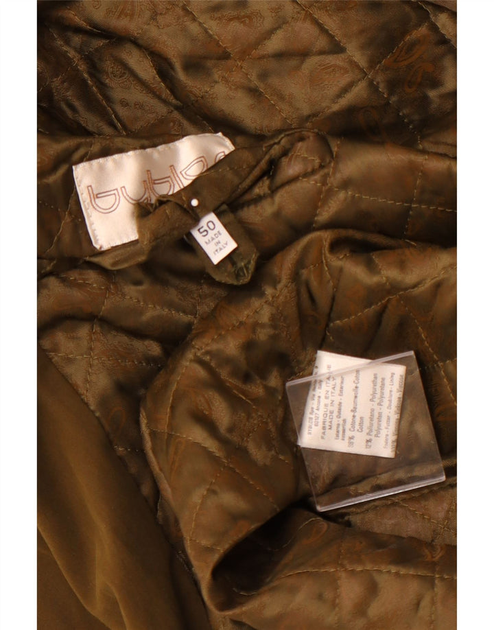 BYBLOS Płaszcz męski IT 50, duży, bawełniany khaki