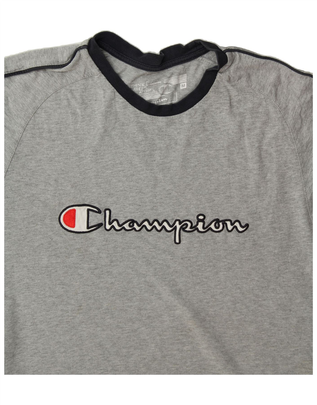 CHAMPION Womens Graphic T-Shirt Top UK 14 Medium Grey Cotton Vintage Champion and Second-Hand Champion from Messina Hembry 