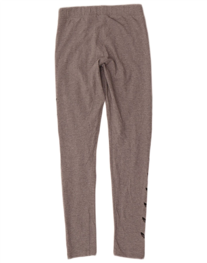 Damskie legginsy Adidas Graphic UK 8 Small, szare, bawełniane