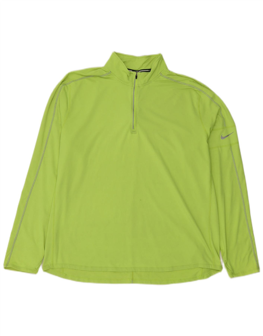 Męski dres Nike Dri Fit z zamkiem błyskawicznym na szyi, 2XL, zielony poliester