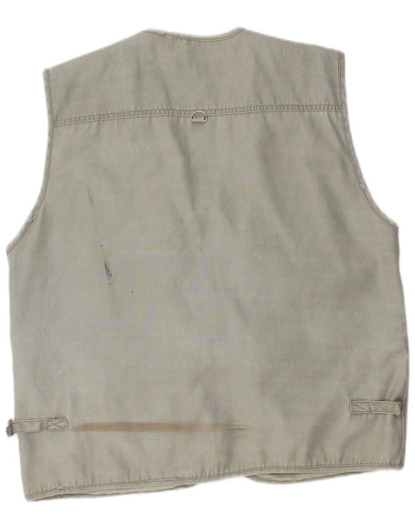 Męska kamizelka użytkowa Vintage UK 42 XL, szara bawełna